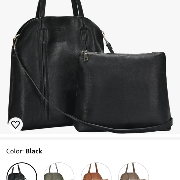 Antik Kraft Handbags - NWOT - ANTIK KRAFT Faith tote bag - Bag in a bag!.Vegan Leather Black Bags